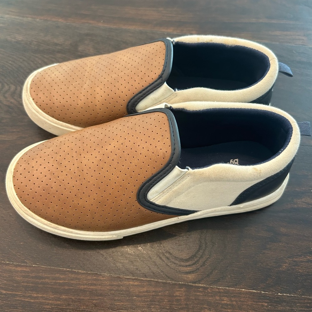 Kids Oshkosh Brown and White Slip-On Shoes